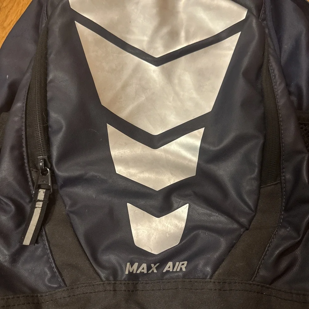 Nike Max Air Vapor Backpack High Vis Water Repellant Blue And Black Book Bag